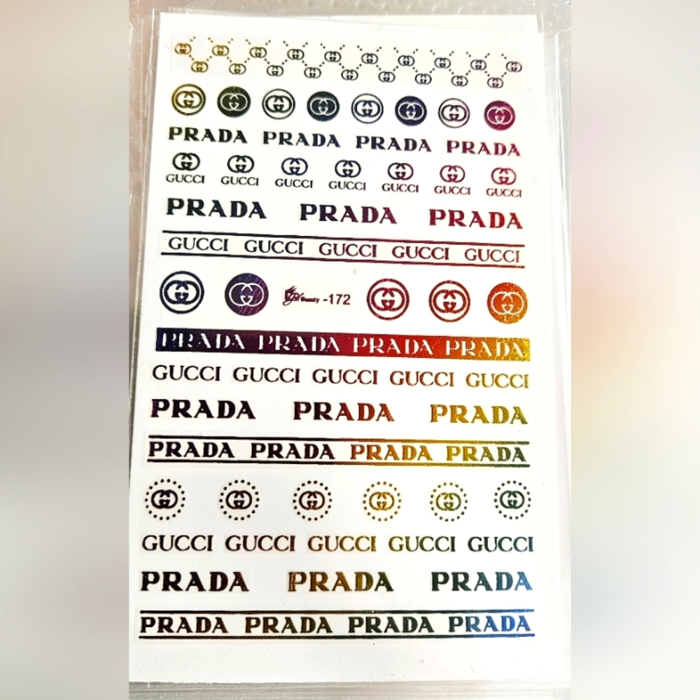 NWT NAIL ART DESIGN STICKERS HOLOGRAPHIC 🌈 RAINBOW N°172!